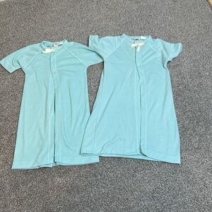 Vintage Devknit Baby Gowns Infant 0-6M Set Soft Pajamas Made USA 80s